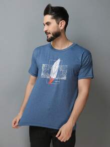 Men T-Shirts - Blue - View 6
