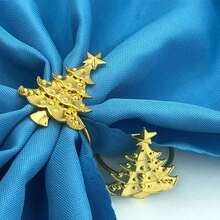 1pc Christmas Tree Napkin Ring, Napkin Holder, Tableware Napkin Rings For Hotel - Multicolor - View 4
