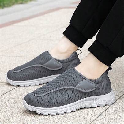 Diabetic Shoes For Men, Extra Wide Swollen Feet Casual Walking Sneakers With Adjustable Strap, Easy On/Off Fashion Diabetic Shoes