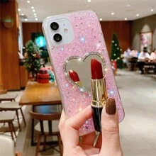 1个镶钻心形亮面手机壳，兼容三星S24U、华为P30 Pro、 11、 13 - 白色 - 查看 4