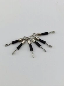 1bag/30pcs Stainless Steel Quick Change Swivel Snap Connector, High Tensile Fishing Tackle Accessory - Black - View 2