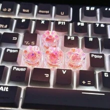 1 Máy Tính Handmade Trong Mờ Nhựa ABS Mèo Paw Keycap, Tự Làm Bàn Phím Cơ, Quà Tặng Cho Máy Tính Game Thủ - Nhiều màu - Xem 5