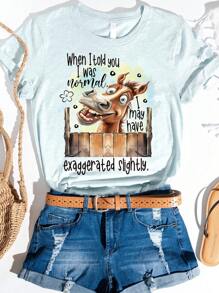 6 件/套趣味奶牛图案 DIY 热转印贴纸 - 可水洗，适用于 T 恤、鞋子、牛仔裤和背包热压贴花 - 混合色 - 查看 5