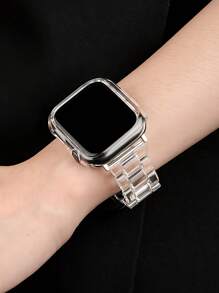 1 件女式时尚透明彩虹树脂表带兼容 表带 40 毫米 38 毫米 41 毫米 42 毫米 44 毫米 45 毫米 46 毫米超 49 毫米透明彩色风格腕带兼容 系列 11 10 9 8 SE 7 6 5 4 3 2 1，智能手表表带手链表带兼容 表带配件，生日/圣诞节/周年纪念日、日常穿着和时尚派对场合的绝佳礼物 - 無色 - 查看 4