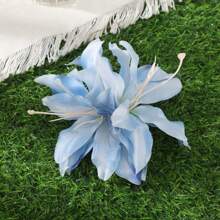 1 件夏威夷风格仿真花发夹，非常适合海滩度假、摄影和情人节服装配饰 - 彩色 - 查看 11