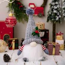 1pc Premium Knitted Lighted Santa Hat Christmas Decor, Suitable For Holiday Party, Christmas Party, Halloween Decoration, Scene Decoration, Festival Decoration, Home Decoration, Office Decoration, Party Gift, Room Decoration, Aesthetic Room Decor, Bedroom Decoration, Home Decor, Fun Christmas Party Decoration, Christmas Holiday, Happy New Year, Christmas Gift, Christmas Ornament