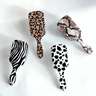 1pc Mini Rectangular Animal Pattern Hair Brush, ABS Material In Snake, Cow, Zebra, Leopard Print With Breathable Rubber Air Cushion, Suitable For Women Home Or Hair Brush, Comb, Hair Tools, Hair Products And Accessories For Barber Salon Beauty Travel Essentials, Back To School, Travel Holiday Essentials, Hair Accessories For Women, Brushes, Hair Brush, Edge Brush Hair Brush, Detangling Brush, Hair Products, Hair Tools, Hair Stuff, Hair Care, Curly Hair Brush, Barber, Hairdressing Equipment, Travel Essentials, Hairstyle, Hairdressing,Hair Brush,Slick Back Brush,Styling Brush,Curly Hair Brush,Edge Brush,Hair Comb,Brush Hair,Hair Brush Set,Comb Hair,Comb For Curls,Detangling Brush,Hair Brush For Women,Hair,Travel,Hair Products,Hair Tools,Hair Stuff,Barber,Barber Accessories,Barbershop,Hairdressing Equipment