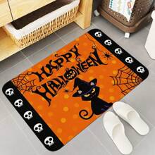 pocket monsters 1pc/2pcs Halloween Kitchen Rug Set, Black Cat Hat 2 Pieces Anti-Slip Kitchen Mat Ghost Skull Black Orange Door Mat Area Running Rug Set Absorbent Bathroom Floor Mat