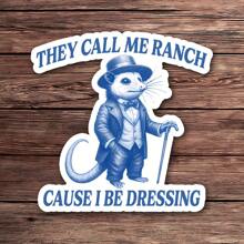 1 件他们叫我牧场因为我穿衣服贴纸 - 搞笑负鼠设计 - 非常适合 Z 世代模因爱好者 - 讽刺引语贴纸 - 非常适合装饰笔记本电脑、水瓶和汽车 - 高品质乙烯基贴花 - 适合 Z 世代的奇怪和愚蠢贴纸 - 送给朋友和家人的绝佳礼物 - 彩色 - 查看 10