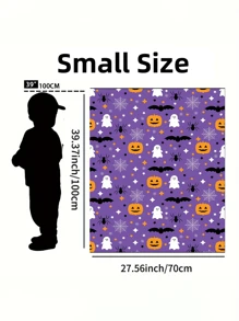 1 pieza Manta de Halloween, manta de forro polar suave y cálida con estampado de murciélagos, arañas y calabazas, para sofá, oficina, cama, camping, siesta, manta multiusos para todas las estaciones, regalo