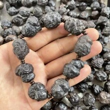 1pc Natural Desert Retro Iron Meteorite Bracelet, Wishing Stone, Raw Stone Wealth Bracelet, Guardian Peace Bracelet, Natural Stone Raw Stone Bracelet, Quartz Crystal Jewelry, Lovers Gifts, Gifts For Her, Suitable For Holiday Party Gifts, Quartz Crystal Gifts. - Meteorites - View 10