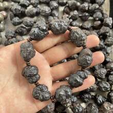 1pc Natural Desert Retro Iron Meteorite Bracelet, Wishing Stone, Raw Stone Wealth Bracelet, Guardian Peace Bracelet, Natural Stone Raw Stone Bracelet, Quartz Crystal Jewelry, Lovers Gifts, Gifts For Her, Suitable For Holiday Party Gifts, Quartz Crystal Gifts. - Meteorites - View 6