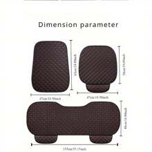1 pièce/2 pièces/3 pièces Coussin de siège de voiture quatre saisons confortable Napa avec broderie d'étoile, sans dossier, universel et antidérapant