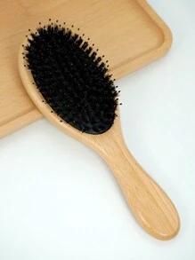 1 件椭圆形气垫竹梳、带手柄竹桨状发刷、男女儿童发刷、鬃毛和尼龙鬃毛刷，用于干湿头发平滑按摩顺滑、便携式顺滑发梳，用于按摩头皮、稀疏/卷曲/干燥的头发（黄色）、发刷、梳子、美发工具、理发沙龙美容美发产品和配件、返回学校、旅行、女士发饰、刷子、发刷、发梳、顺滑刷、球刷、迷你发刷、发刷套装、木梳、梳子、光滑后刷、发刷、边缘刷、刷头发、发梳、发刷套装、梳头发、迷你发刷、顺滑刷、美发产品、美发工具、美发用品、护发、卷发刷、理发师、理发配件、美发设备