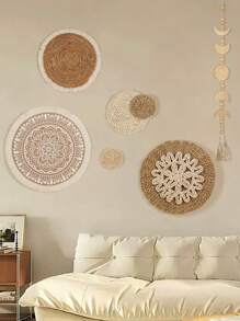 1pc/3pcs Bohemian Wooden Wall Art Weaving Decoration, Home Bedroom Wall Paintings Hanging,Home Decor ,Room Decor,Wall Decor Gifts Birthday Graduation