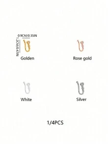 1pc Simplistic Hip Hop Style,Fashion U-Shape Non-Piercing Nose Ring, For Party Birthday Everyday Women's Jewelry