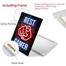 Set de 5 pinturas de pared de póster de estilo neón de videojuegos, decoración de arte moderno para sala de juegos, impresiones en lienzo sin marco, arte de pared en lienzo, pósteres para habitación, artículos de decoración de habitación, decoración del hogar, decoración estética de habitación, decoración occidental, decoración para baño, sala de estar, dormitorio, oficina