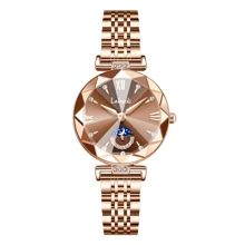 labaoli 1pc Women's Stainless Steel Strap Quartz Watch With Simple Design, Waterproof And Suitable For Daily Outfit - Rose Gold - View 8