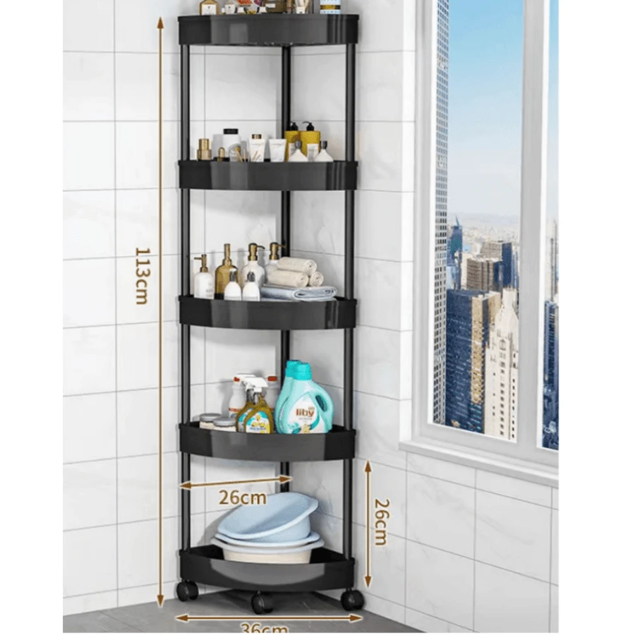 1 kệ đựng đồ dùng nhà tắm, giá để đồ 3 tầng di động, kệ để đồ dùng nhà vệ sinh, phụ kiện phòng tắm. - Nhiều màu - Xem 1