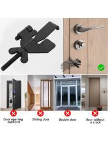 1 PC Portable Hotel Door Lock, Single Person Self-Defense Door Stopper, Travel Anti-Theft Door Stopper, Door Lock Security Home Door Latch