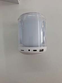 ONEX Wireless Speaker 360 Degree LED Lights Powerful Sound Deep Bass Portable Colorful Hifi Party Speaker TWS - 白色 - 查看 2