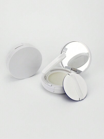1pc15ml Air Cushion Empty Box With Powder Puff, Mirror, Suitable For Foundation, Cc Cream, Blush, Travel Makeup Container DIY Ideal Choice Powder Puff Color Random,Makeup,Cheap,Room Decor,Vanity,Travel,Bedroom,Makeup Accessories