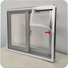 家用窗户蚊帐，可拆卸和粘合防虫网，玻璃纤维薄网，防蚊防苍蝇 - 灰網白邊紗窗 - 查看 3