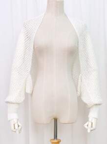 1 Khăn Choàng Cardigan Đan Màu Trơn Cho Nữ, Khăn Choàng Phong Cách Đại Học Thích Hợp Cho Trang Phục Đi Học Và Đi Làm, Mùa Thu - khăn choàng dệt kim - Xem 3