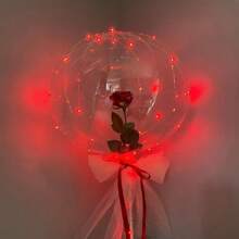 LED Bobo Balloons 10 PACKS,20 Inches With String Lights Helium Style Glow Clear Balloons For Christmas Wedding Birthday Valentines Day Halloween Party Supplies Decorations (Red) - Đỏ - Xem 10