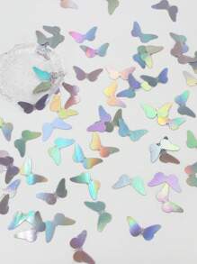 100pcs Holographic Iridescent Butterfly Paper Confetti, Wedding/Birthday/Party Decor,Christmas