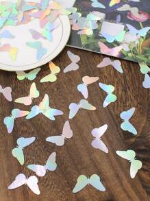 100pcs Holographic Iridescent Butterfly Paper Confetti, Wedding/Birthday/Party Decor,Christmas