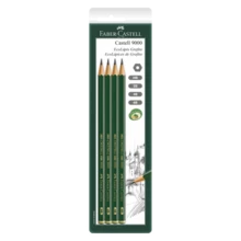 Castell 9000 HB 2B 4B 6B Technical Graphite Pencil Kit With Eraser And Pen - Bộ sản phẩm gồm 7 món - Xem 9