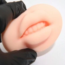 3D Tattoo Practice Lip Model, Fake Lips Fake Skin, Silicone Lip Tattoo Fake Skin, Open Silicone Lip Model, Soft Lip Model Permanent Makeup Tattoo Practice Micro Edge Practice Skin (Light Skin Tone, Dark Skin Tone, Deep Brown) - Multicolor - View 7