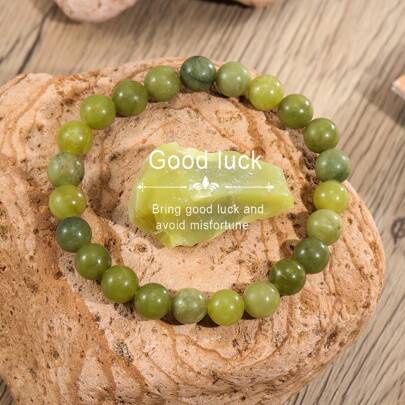 1pc Real Jade Bracelet For Women Genuine Green Beads Bangles Lady Jewelry Luck Bracelets Christmas Gifts Wife Grandparents Day From Grandson Granddaughter