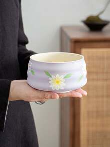 1 件高品质手绘抹茶碗，陶瓷茶具配件，日本茶道宋代茶须及茶架套装，沙拉碗，抹茶套装 - 彩色 - 查看 2