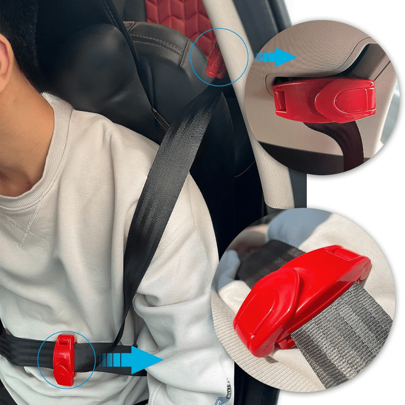 Regolatore universale per cintura di sicurezza, fermaglio, protettore per spalla e collo con posizionatore bloccabile per adulti e donne in gravidanza