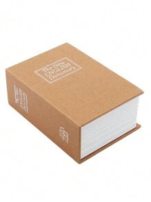 Caja de bloqueo de llave de mini libro, caja de efectivo mini con cerradura, caja de almacenamiento familiar, hucha, mejor regalo para cumpleaños y graduación (11.5x8x4.6cm/4.53x3.15*1.81in)
