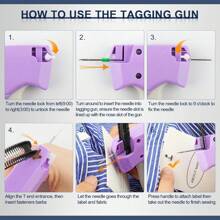 1PC Quick Clothing Fixer, Speedy Tagging Gun For Clothes, Handheld Tag Attacher Gun With 5 Needles & 1000 Pcs Barbs Fasteners For Retail Hang Price Fabric Garment Label - Multicolor - View 6