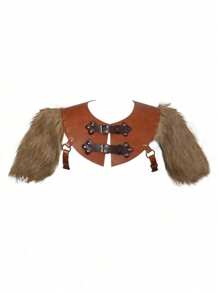 Medieval Viking Costume Props, Retro Leather Fur Shawl Design ,Retro Leather Fur Shawl Design Halloween - Middle Ages - View 5