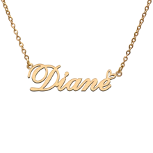 AOLOSHOW 1 pieza de collar personalizado con nombre para su mejor amigo cercano como regalo de Navidad para papá, Daisy, Dakota, Dana, Dani, Daniel, Daniela, Daniella, Danielle, Darius, David, Debbie, Deborah, Delaney, Delilah, Denise, Desiree, Destiny, Devin, Diana, Diane, Dominic, Dustin, Dylan - longitud de la cadena 16"+2" - Ver 34