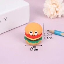 1pc Cartoon Mini Portable 3D Silicone Pencil Sharpener, Rotating Pencil Sharpener, Pencil Shaver, Back To School Stationery Gift, Award, Office And School Stationery Supplies