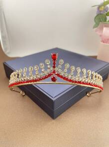 1 件优雅金属皇冠发饰，适合女性、生日派对、婚礼、角色扮演、圣诞节、万圣节礼物