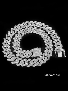 1Pc 20MM Nam Hip Hop Dây Chuyền Vòng Cổ Vòng Tay Ren Nam Hiphop Băng Ra Vàng Kim Cương Lấp Lánh Dây Chuyền vòng Cổ Trang Sức Thời Trang - A - Xem 22