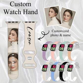Personalized Customized Name-Painted Silicone Strap Suitable For Family Gift, Exquisite Gifts For Couples On Holidays Such As Valentine's Day And Christmas