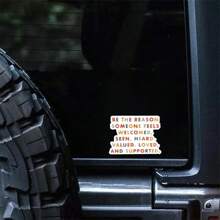 1 miếng dán ngoài trời bền bằng PVC 3 inch - Thiết kế "Hãy là lý do khiến ai đó cảm thấy được chào đón" - Chống tia UV, Hoàn hảo cho máy tính xách tay, bình nước, điện thoại, ô tô, cản, lều, cửa sổ, mũ bảo hiểm, tường, vali, nhà vệ sinh, gương kính - Nhiều màu - Xem 8