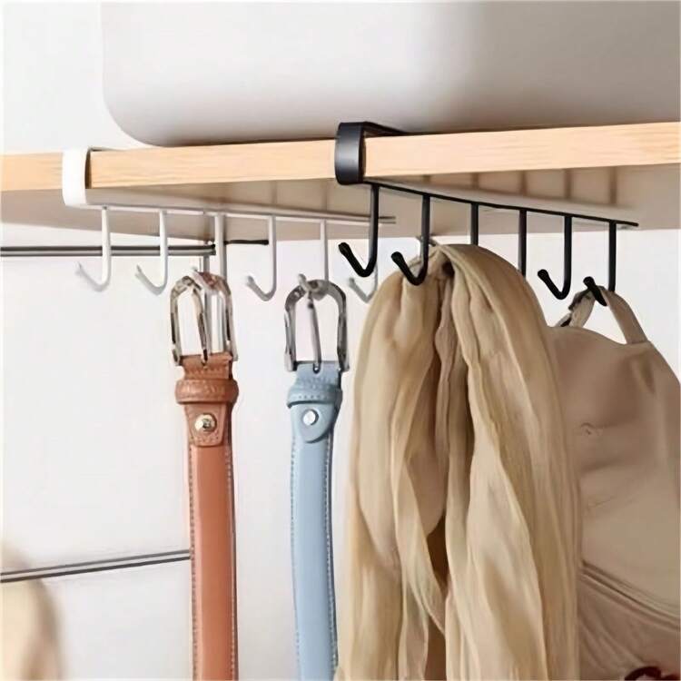 KIT 2PCS Metal Holder Cup Holder Mugs General Utensils To Hang In The Cabinet - White - View 3