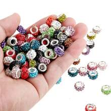 50/30 件多色水晶水钻隔珠，适用于 DIY 笔、手镯、耳环和项链制作 - 多色 - 查看 9