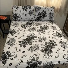 Queen Size 3-Piece Printed Microfiber Bed Sheet Set - ILLUSTRATIVE IMAGES - 彩色 - 查看 7
