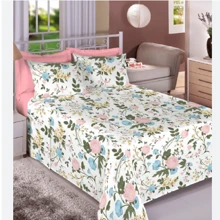 Queen Size 3-Piece Printed Microfiber Bed Sheet Set - ILLUSTRATIVE IMAGES - 彩色 - 查看 2
