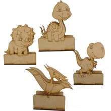 servilleteros dinosaurios fiesta infantil porta servilletas dinosaurio paquete 12 - Beis - Ver 1